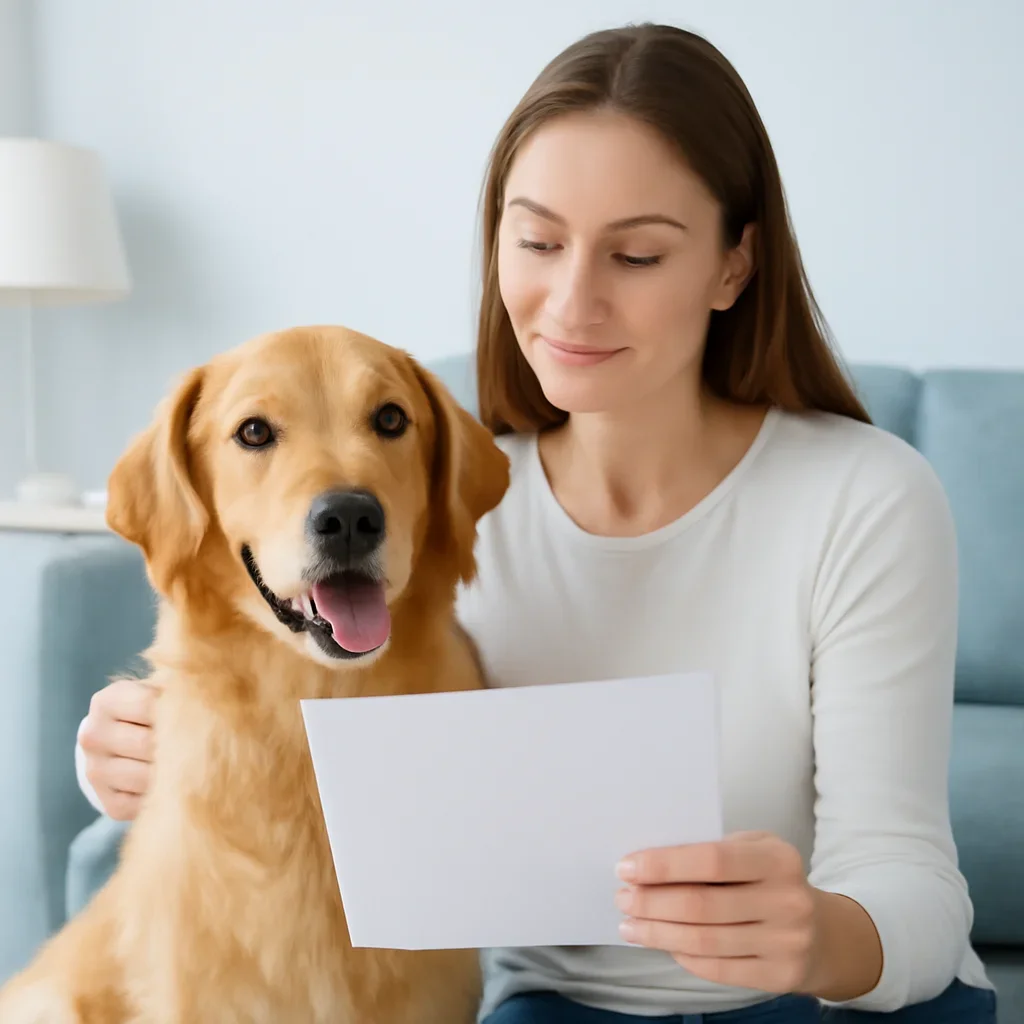 Dog owner preparing to take the next step after reading the Dog Allergy Test vs Elimination Diet page