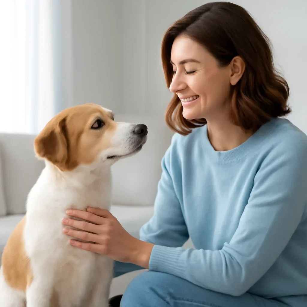 Dog owner preparing to take the next step after reading the Food vs Environmental Allergies in Dogs page