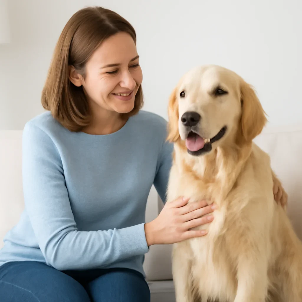 Dog owner preparing to take the next step after reading the How to Prepare for Intradermal Allergy Testing in Dogs page
