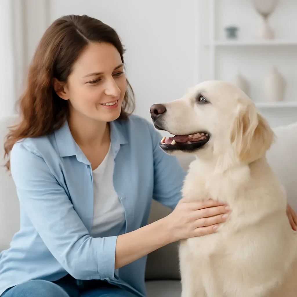 Dog owner preparing to take the next step after reading the How Vets Test for Food Allergies in Dogs page