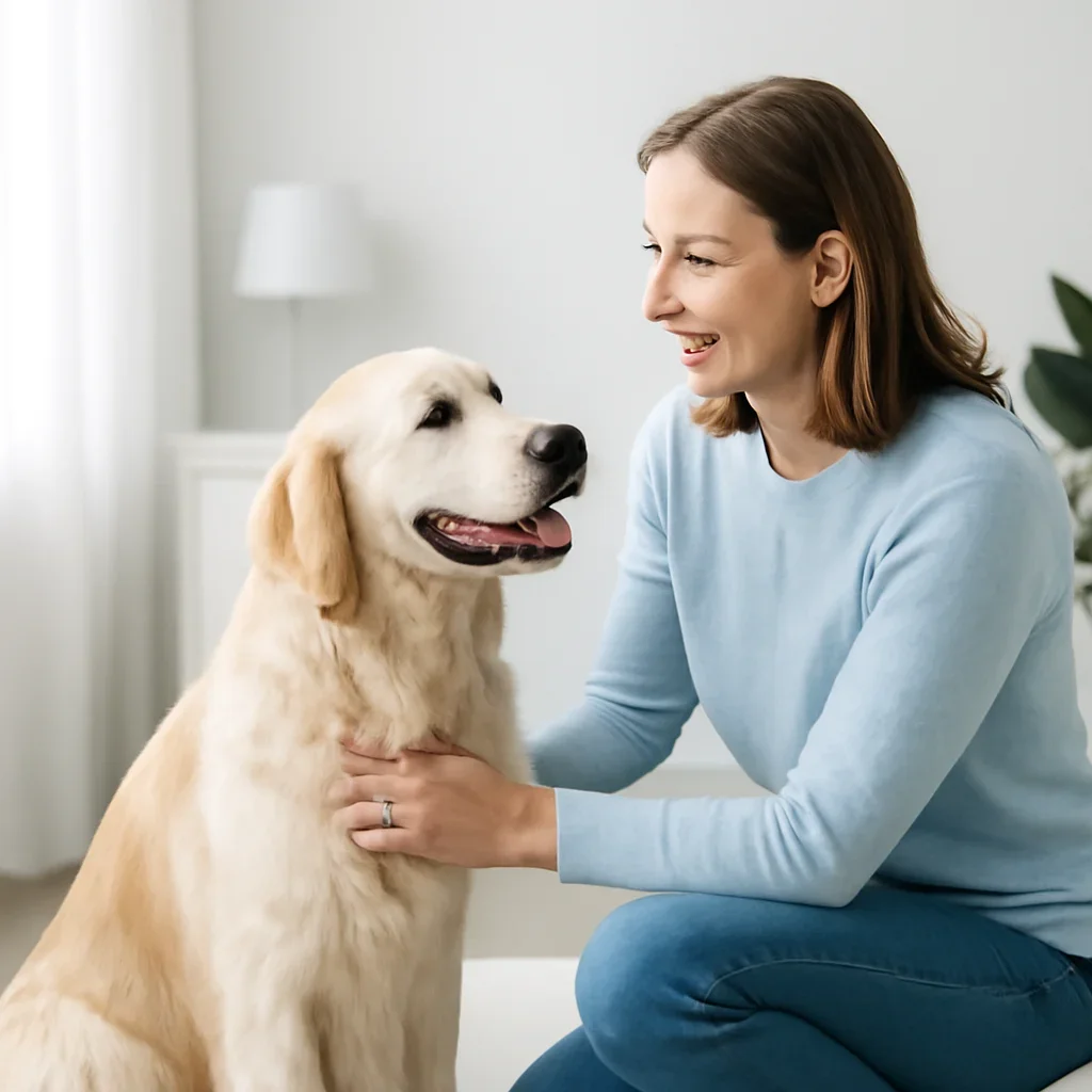 Dog owner preparing to take the next step after reading the Itchy Skin, Ears, and Paws: When to Test for Allergies page
