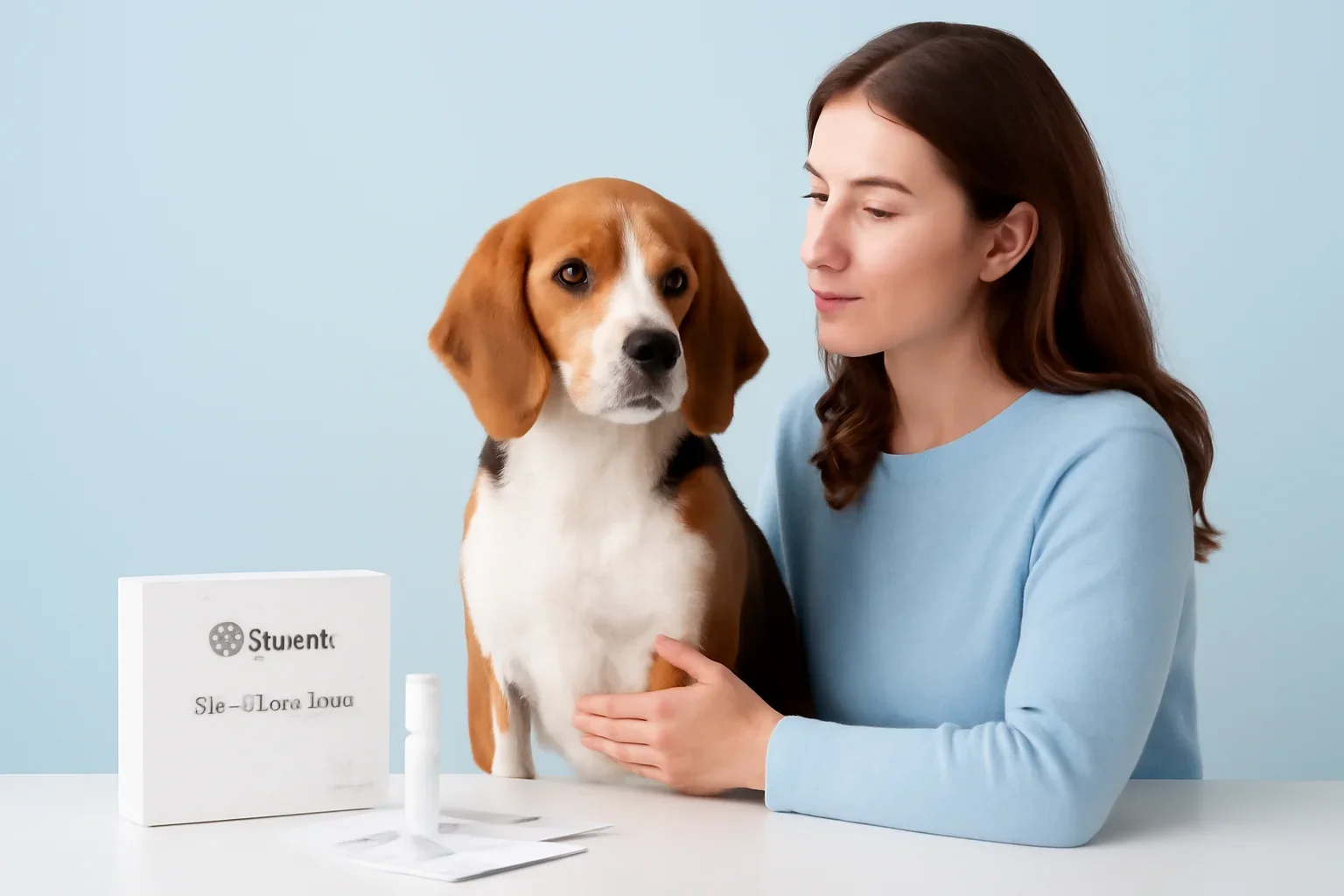 5Strands Dog Allergy Test Review page visual showing dog allergy testing materials and a calm dog owner