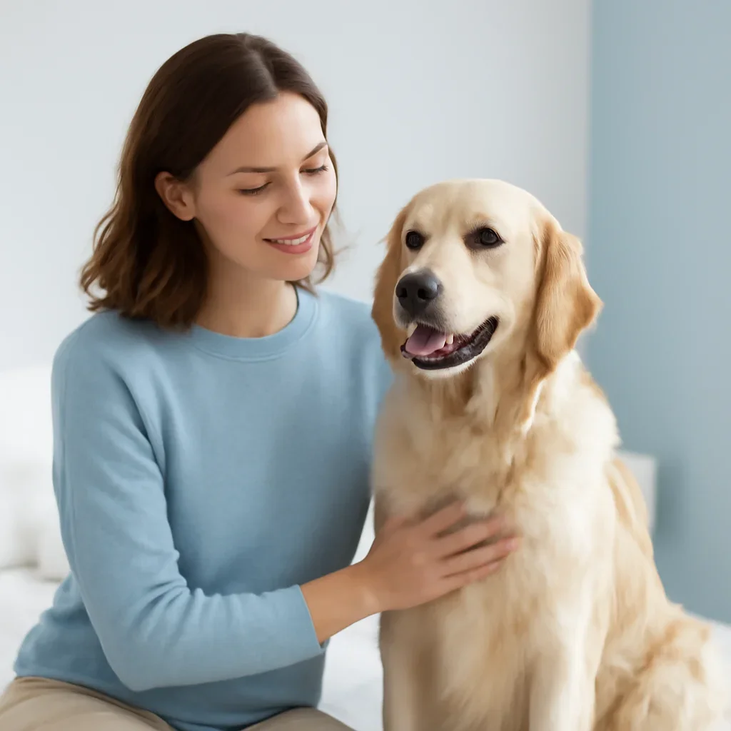 Dog owner preparing to take the next step after reading the Features page