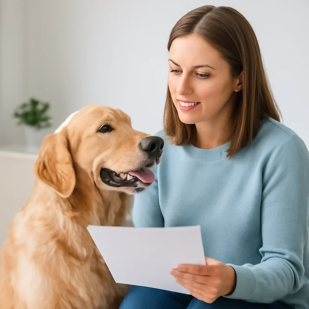 Dog owner preparing to take the next step after reading the Lab-Verified Results page