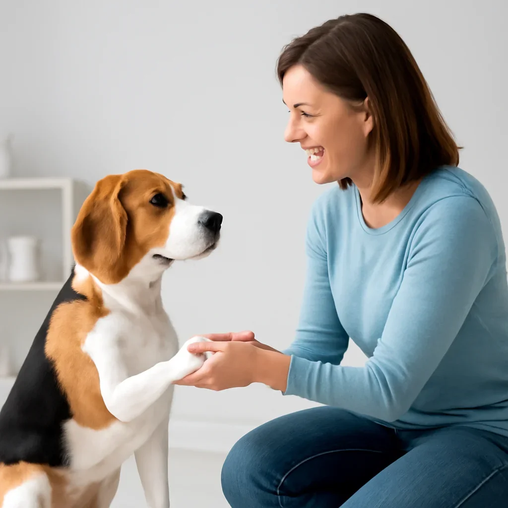 Dog owner preparing to take the next step after reading the Dog Allergy Testing Near Me page