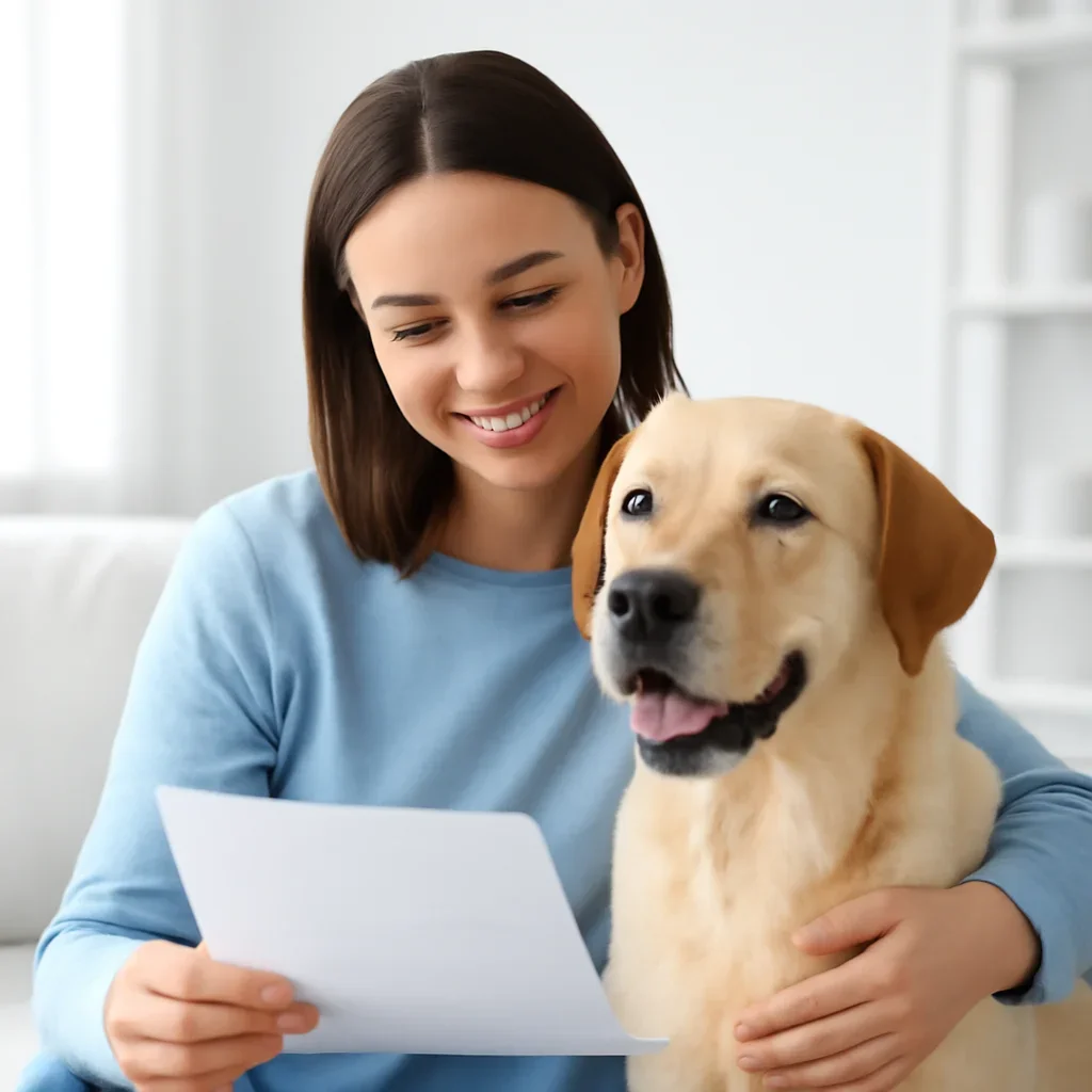 Dog owner preparing to take the next step after reading the Solutions page
