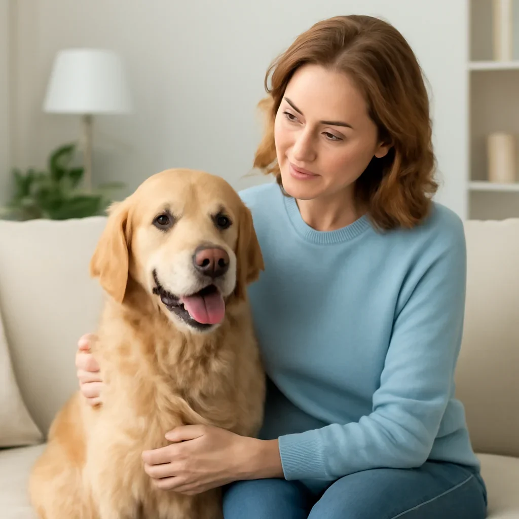 Dog owner preparing to take the next step after reading the Can Vets Test Dogs for Allergies? page
