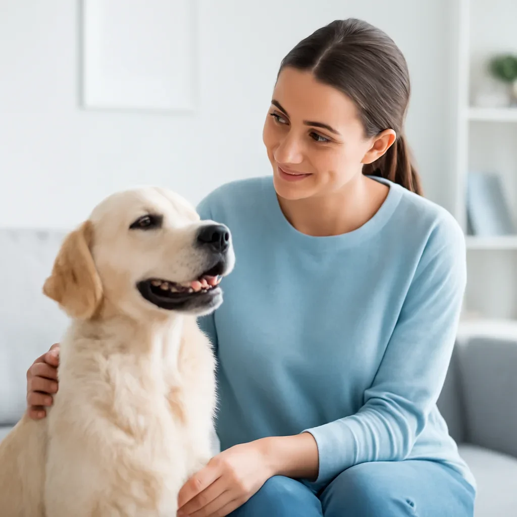 Dog owner preparing to take the next step after reading the Support page